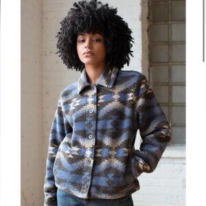 Woolrich Blue and Cream Teddy Jacket